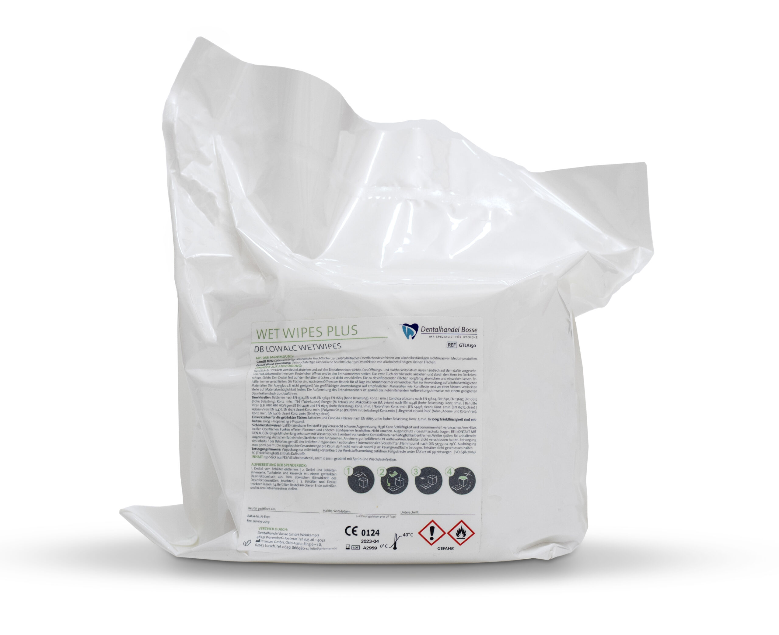 db-wetwipes-desinfektionst-cher-150-blatt-alkoholreduziert image 1