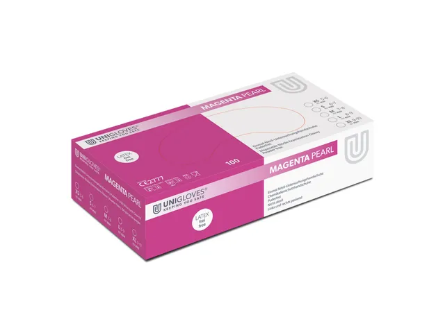 unigloves-magenta-pearl-handschuhe-100-st-ck-nitril image 1