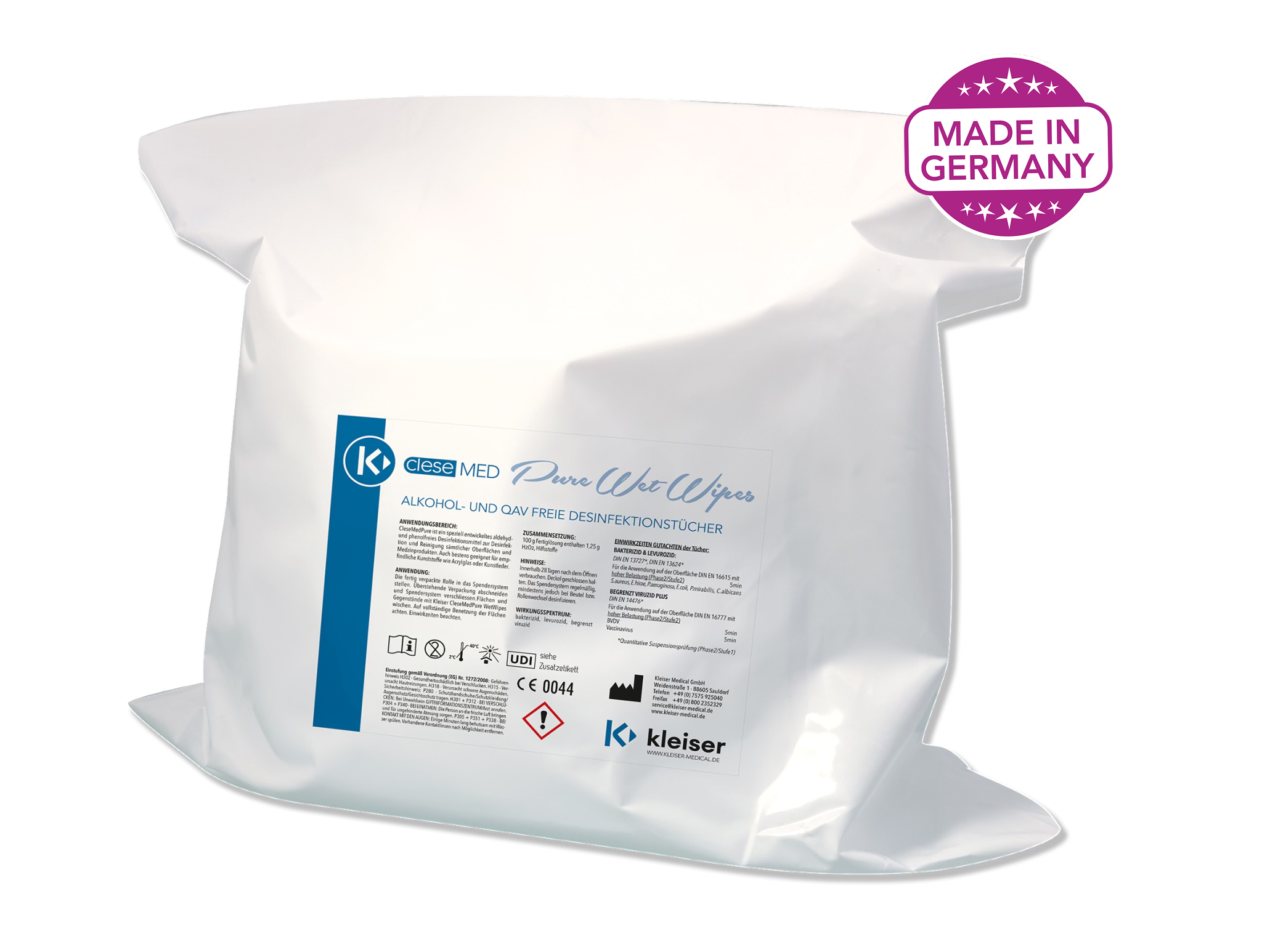 clesemed-pure-wetwipes-alkoholfrei-fl-chendesinfektionst-cher-140-blatt image 1