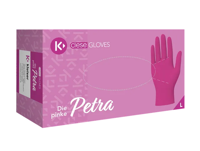clesegloves-petra-pinke-einmalhandschuhe-untersuchungshandschuhe image 1