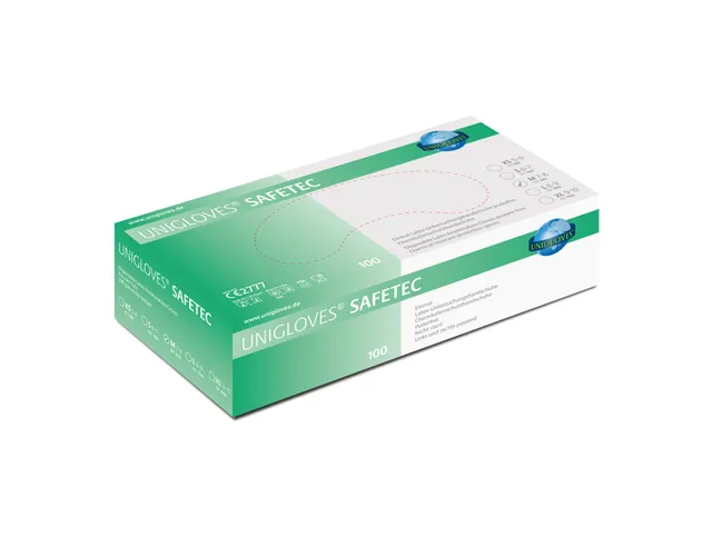 unigloves-safetec-latex-handschuhe-puderfrei-mikrogeraut image 1