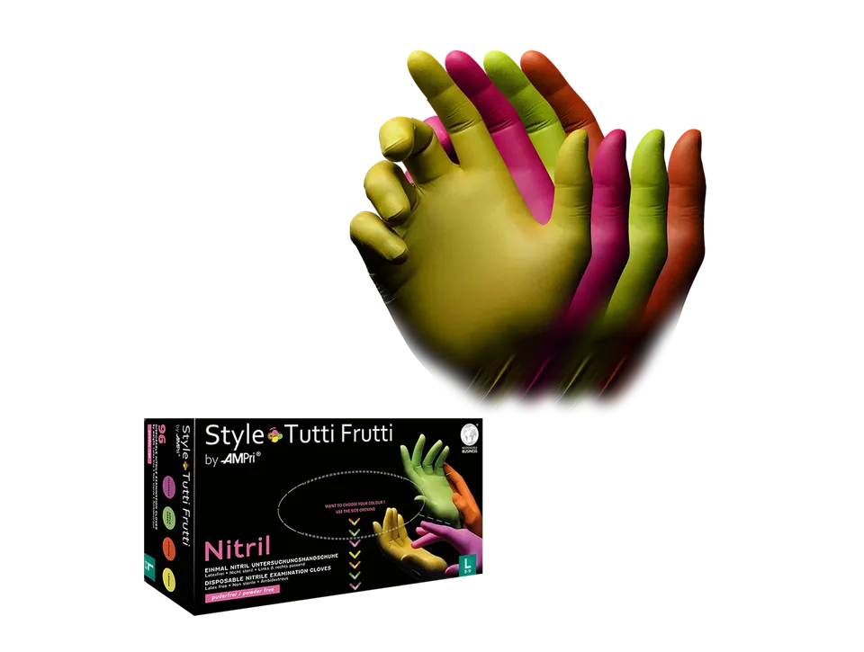 style-tutti-frutti-mix-nitrilhandschuhe-bunt-100-stk image 1