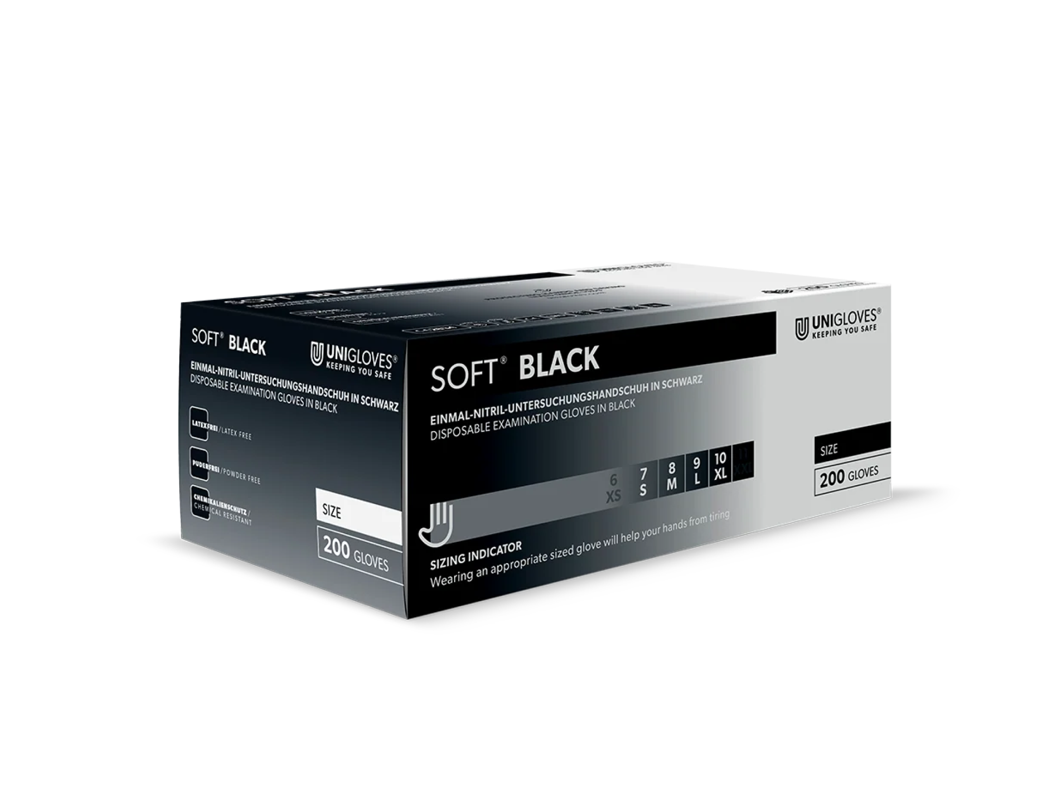 unigloves-soft-nitril-black-einmalhandschuhe-100-st-ck-schwarz image 1