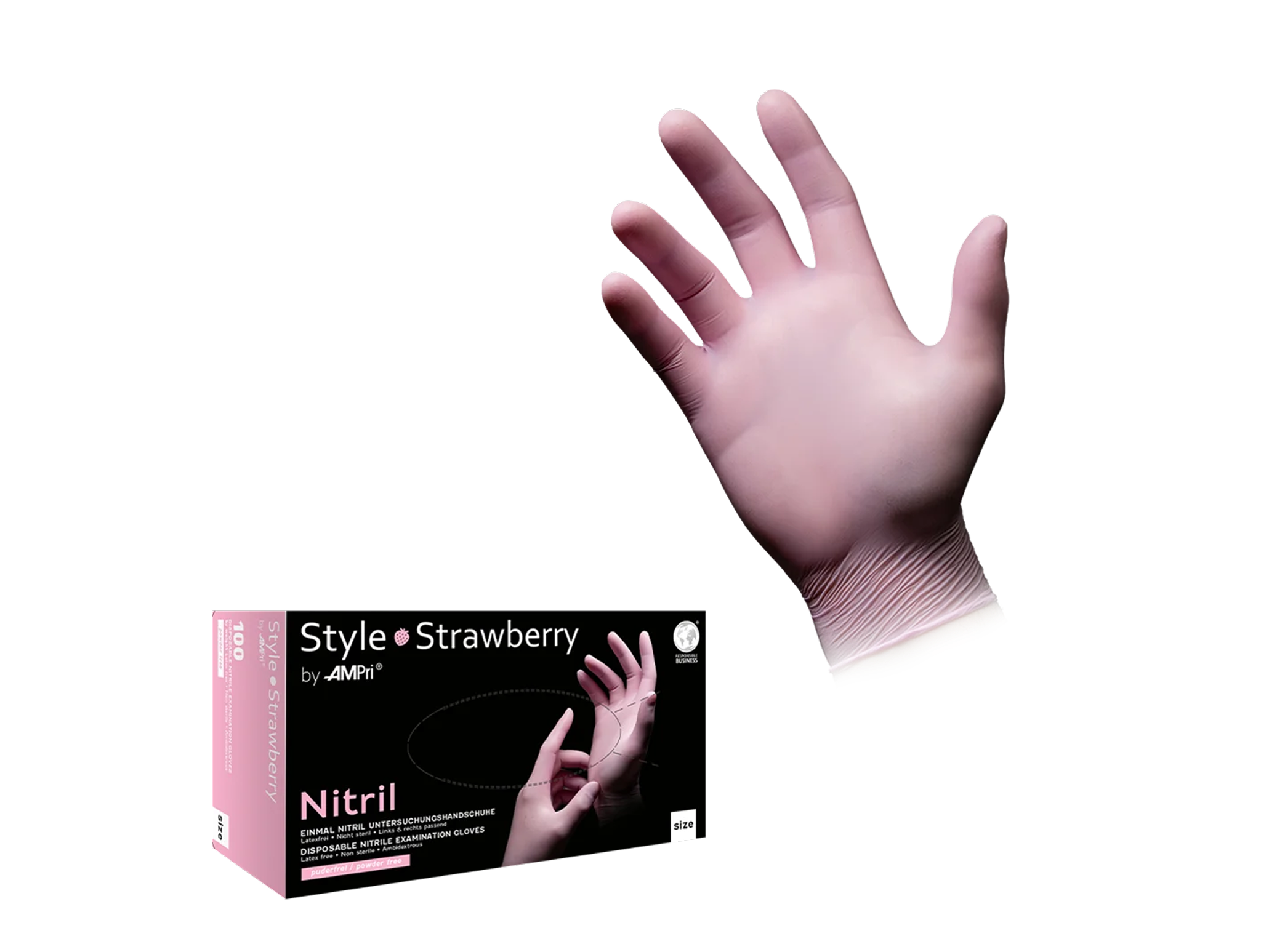 style-strawberry-einmalhandschuhe-100-st-ck-puderfrei-pink image 1