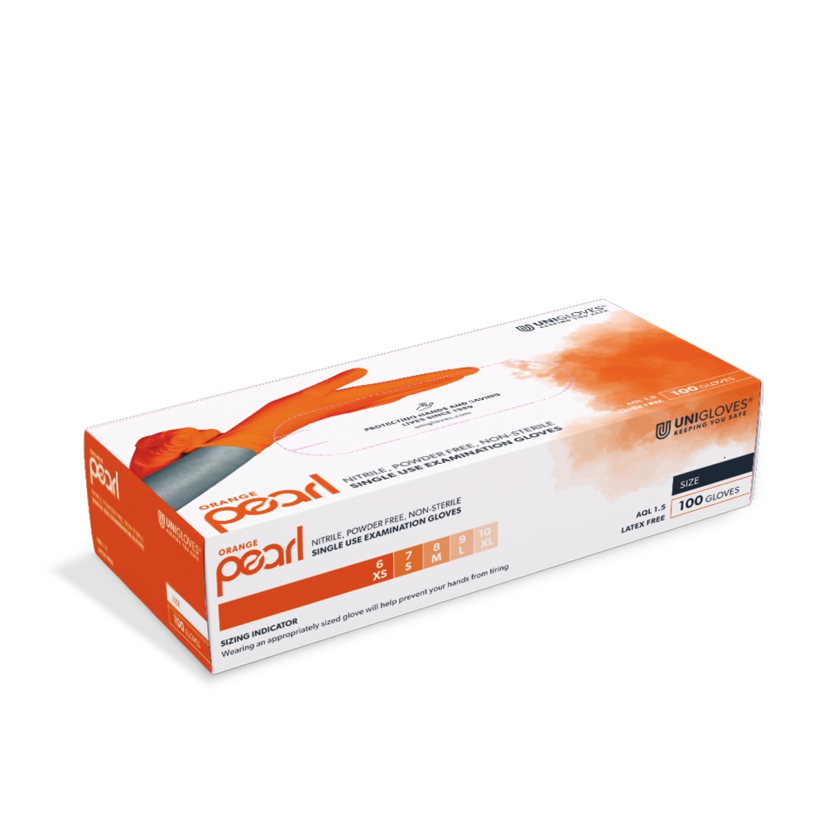 unigloves-pearl-nitrilhandschuhe-orange-100-st-ck image 1