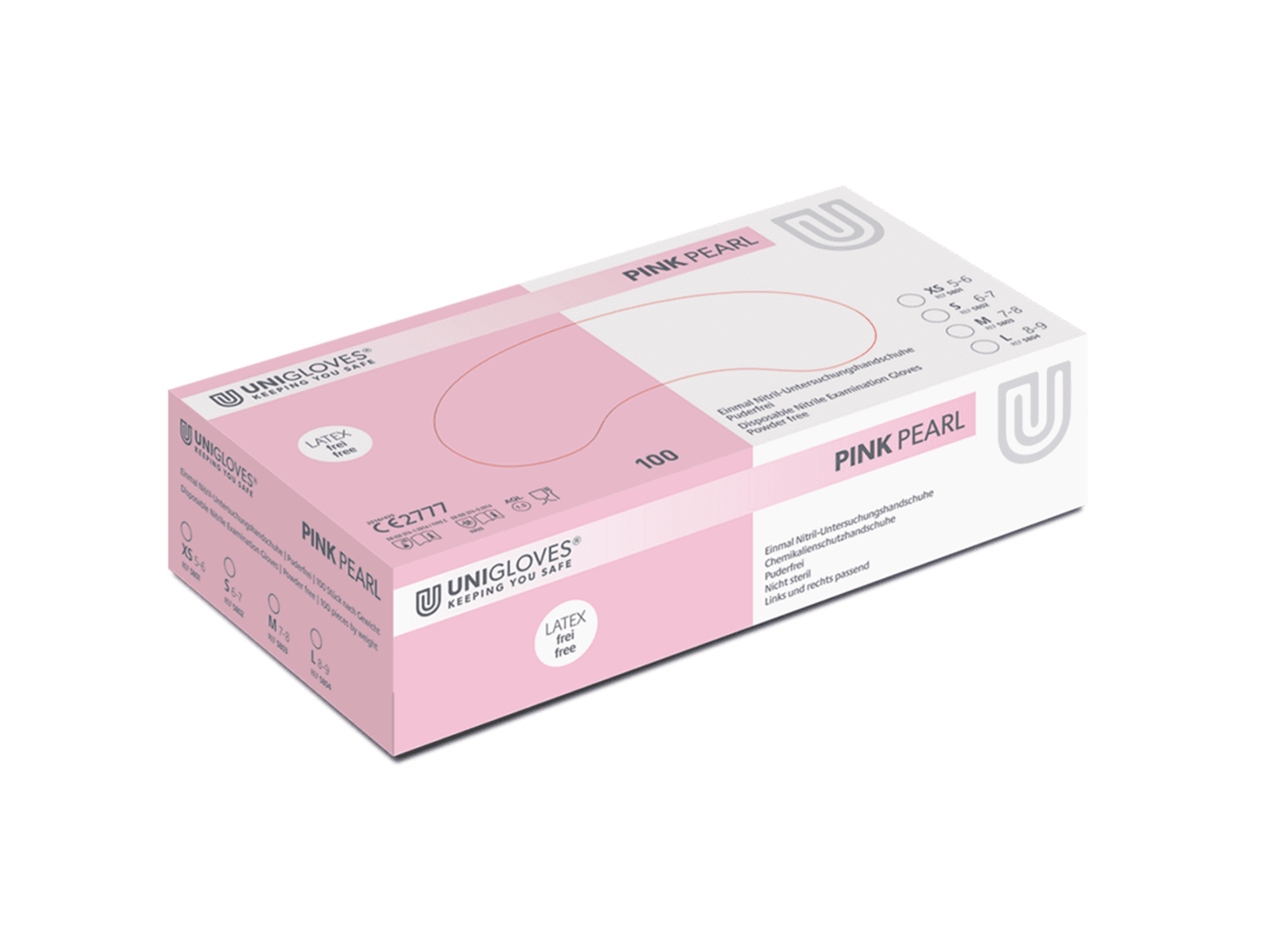 unigloves-pink-pearl-einmalhandschuhe-100-st-ck-rosa image 1