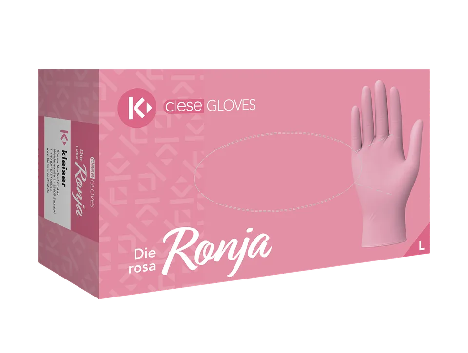 clesegloves-ronja-nitrilhandschuhe-rosa-latexfrei-einweg image 1