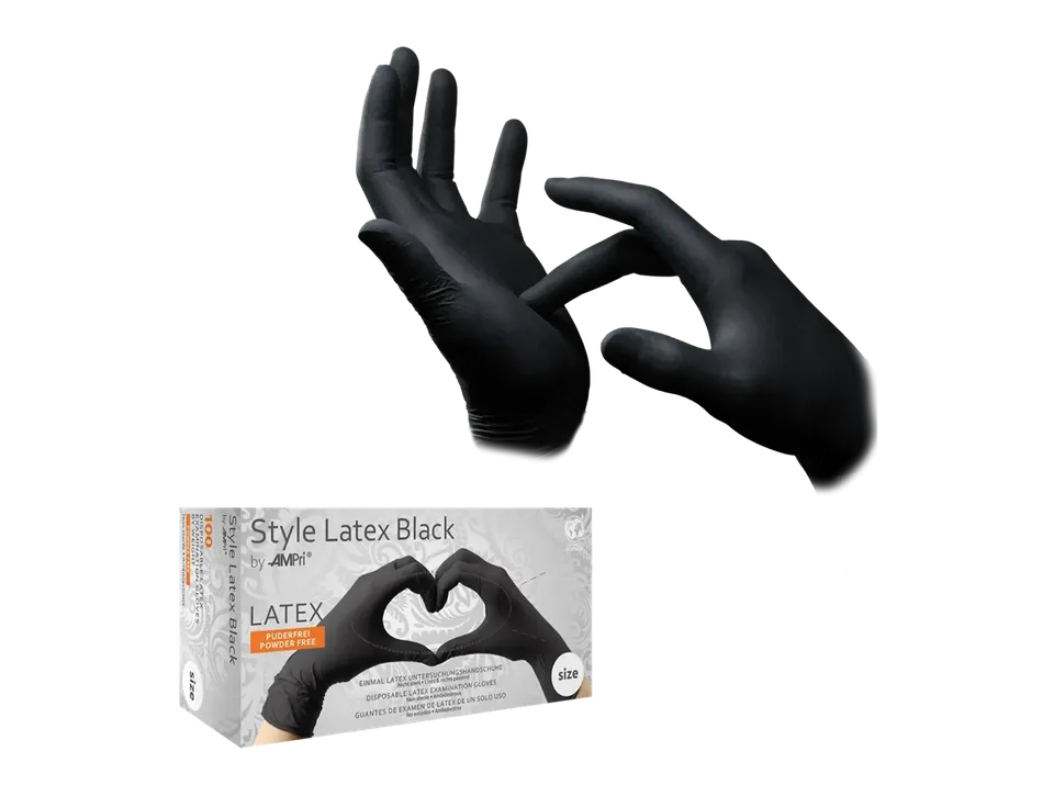 kleiser-style-latex-black-handschuhe-schwarz-puderfrei image 1
