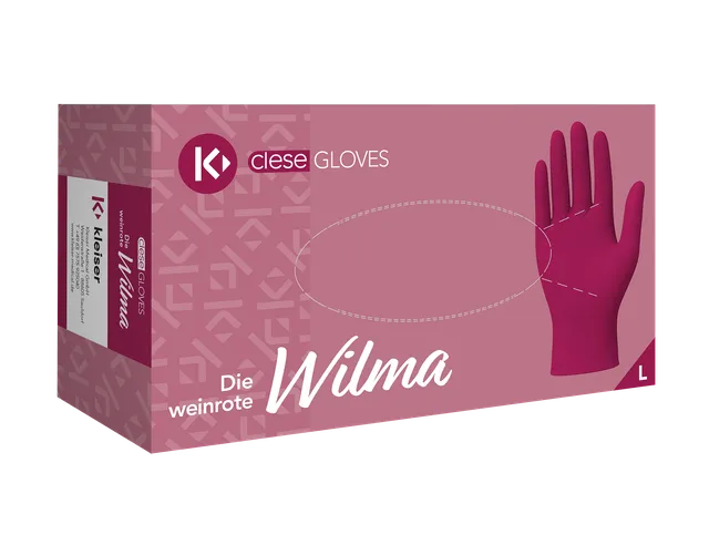 clesegloves-wilma-weinrote-einweghandschuhe image 1