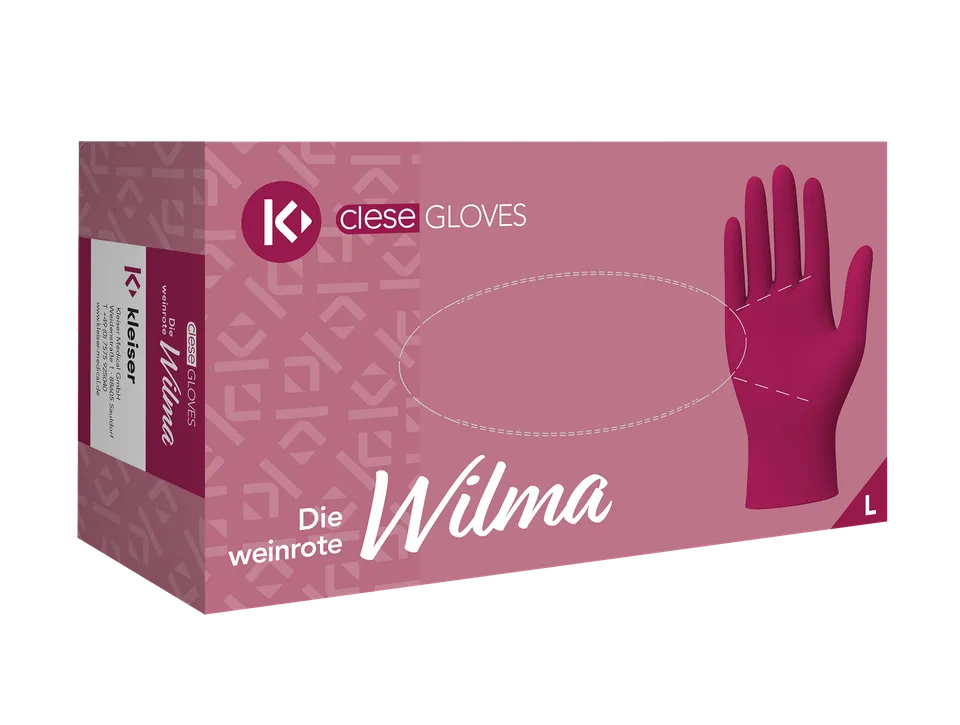 clesegloves-wilma-weinrote-einweghandschuhe image 1