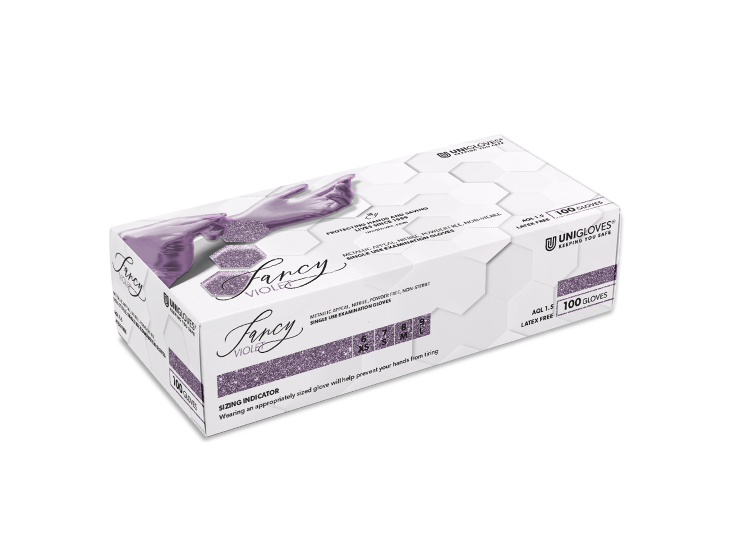 unigloves-fancy-violet-nitrilhandschuhe-100-st-puderfrei image 1