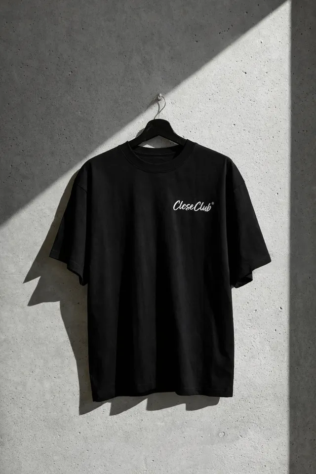 cleseclub-oversized-t-shirt-classic-black-bio-baumwolle image 1