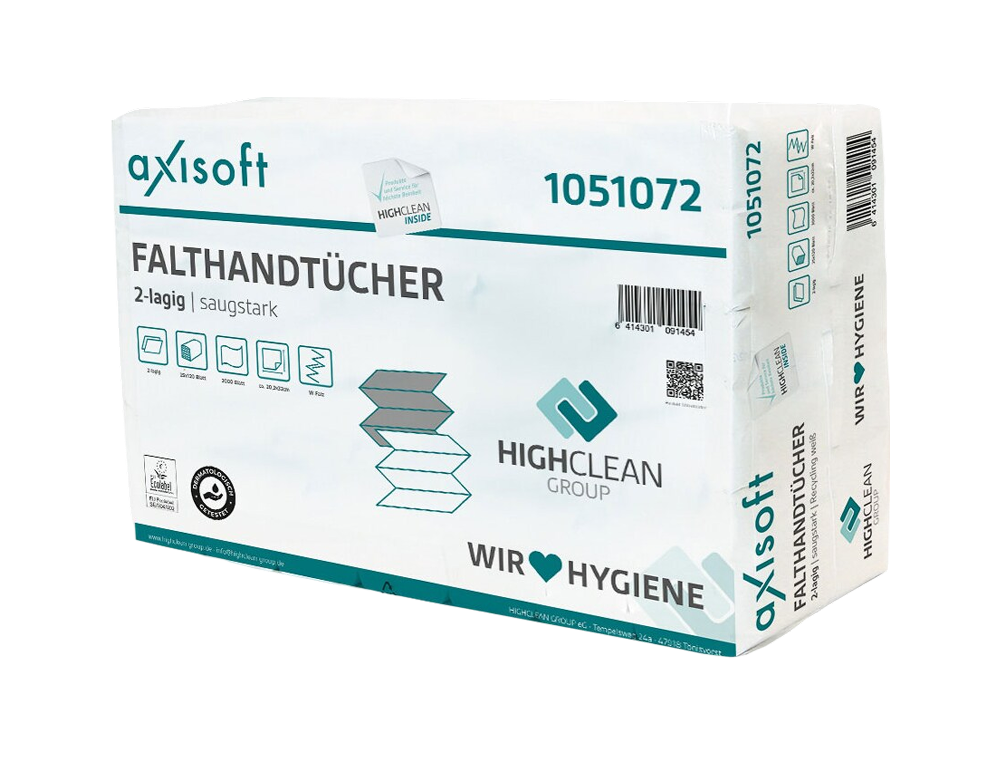 axisoft-handtuchpapier-w-falz-2-lagig-praxis image 1