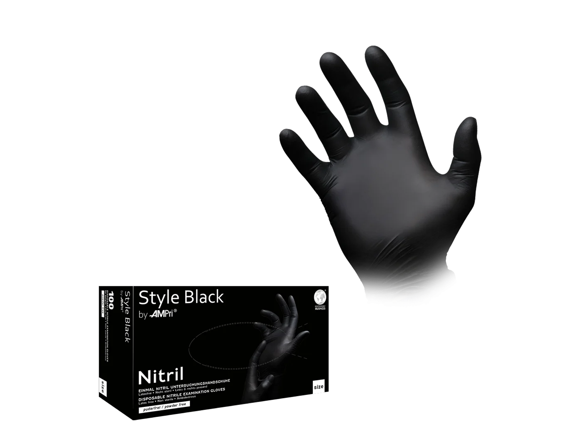 kleiser-style-black-handschuhe-nitril-100-st-ck-schwarz image 1