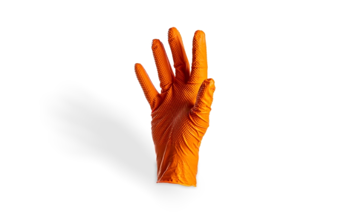 profi-grip-nitril-einweghandschuhe-orange-50-st-ck-gr-l image 2