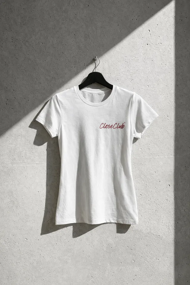 cleseclub-t-shirt-damen-baumwolle-wei-rundhals image 1