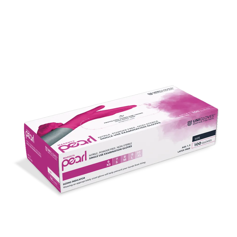 unigloves-pearl-nitrilhandschuhe-100-st-magenta-puderfrei image 1