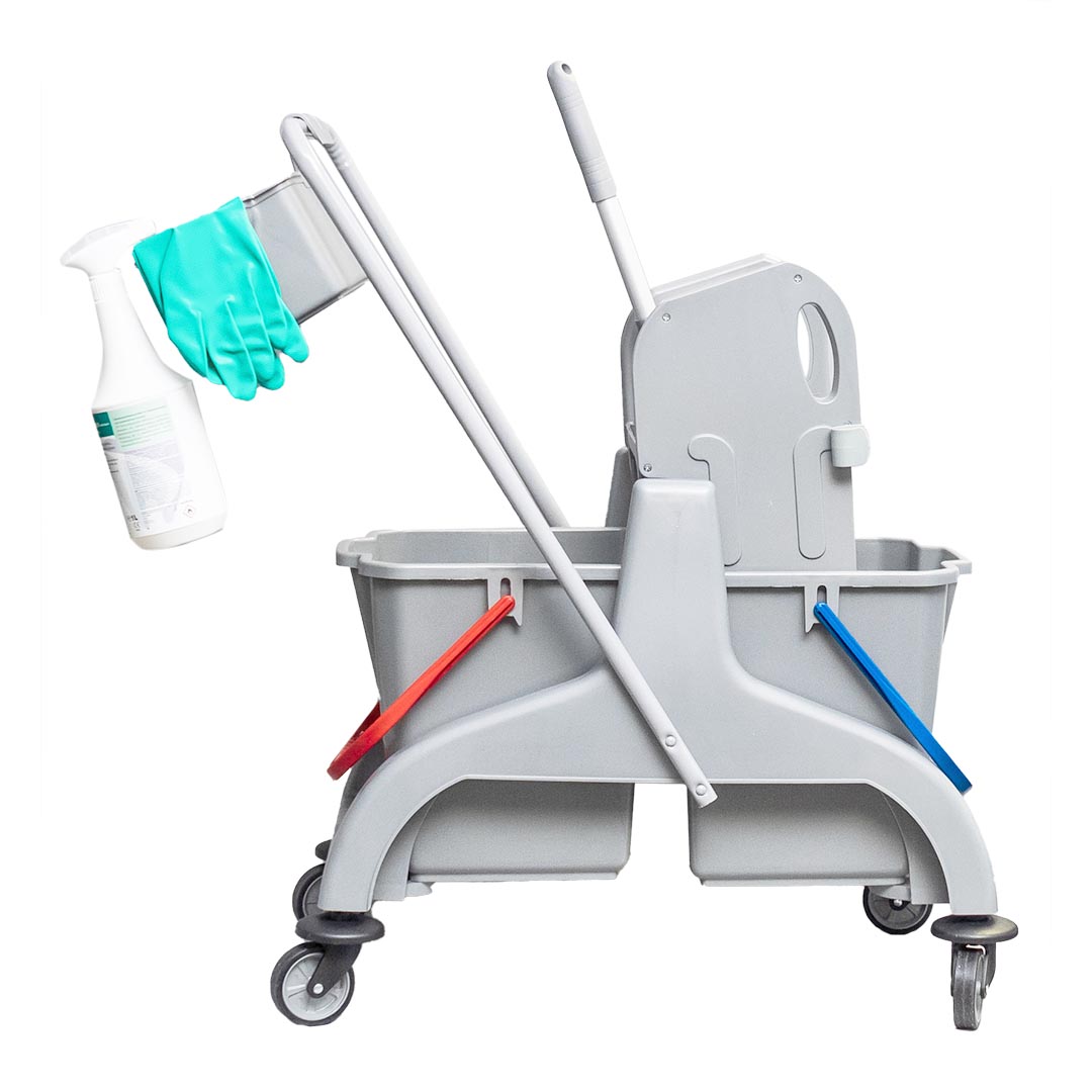 putzwagen-2-eimer-systemwagen-reinigungswagen-auswringer image 1