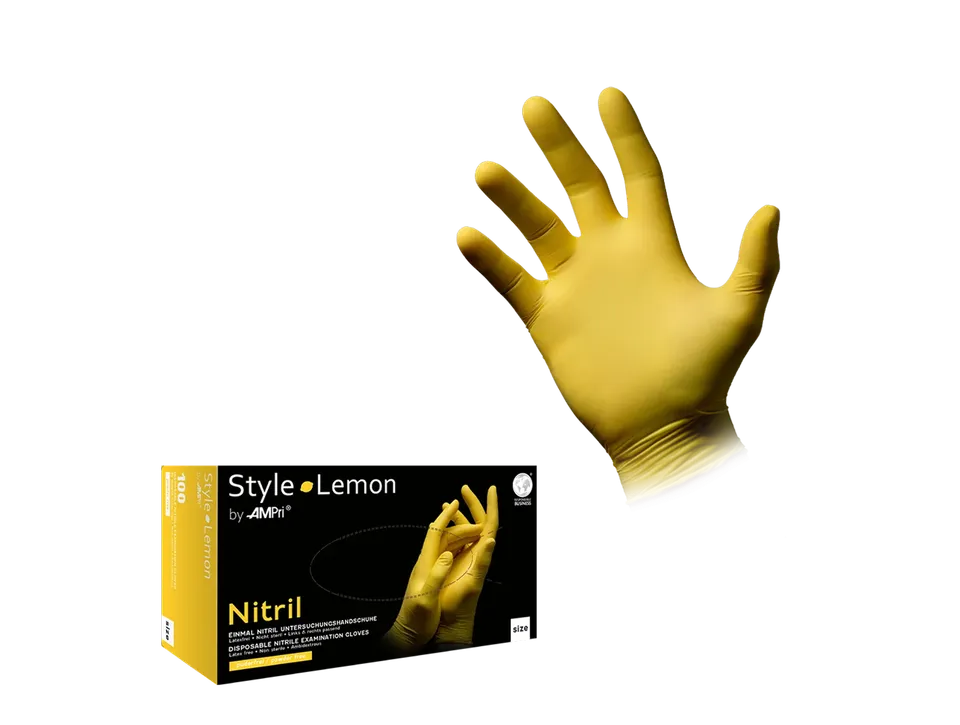 style-lemon-nitril-einweghandschuhe-gelb-100-st-ck image 1