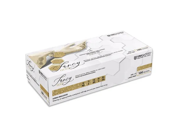 unigloves-fancy-gold-einmalhandschuhe-100-st-ck-puderfrei-gold image 1