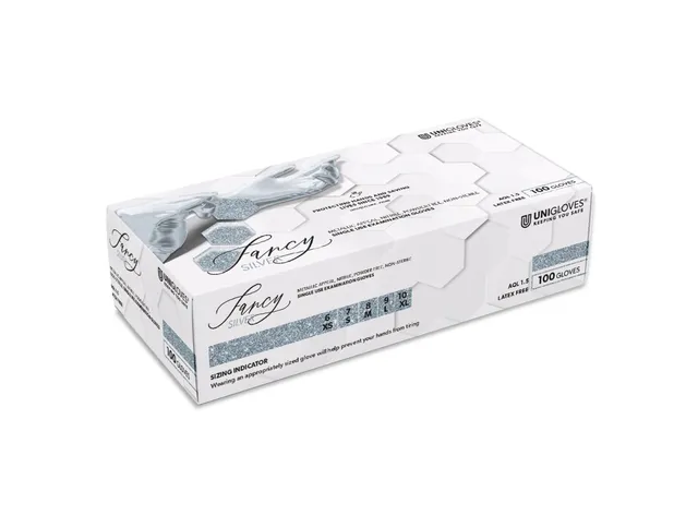 unigloves-fancy-silver-einmalhandschuhe-puderfrei-100-st-ck image 1