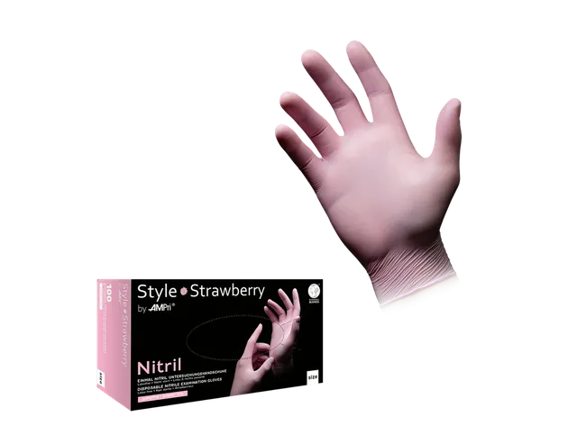 style-strawberry-einmalhandschuhe-100-st-ck-puderfrei-pink image 1